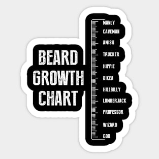 Funny Beard Growth Chart Sticker